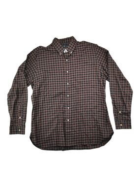 Ralph Lauren Mens L Blue Red Tartan Plaid Long Sleeves Shirt NWOT 120 Twill